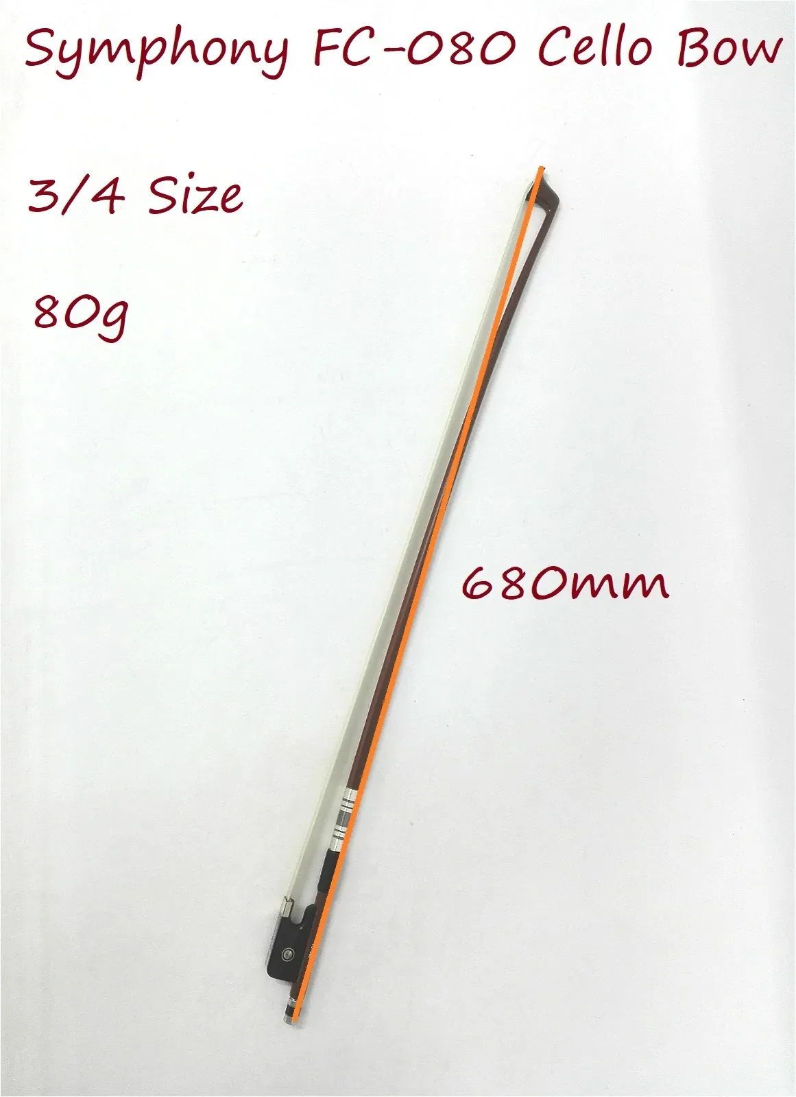Neutral Brazilwood Cello Bow 3/4 Size - image 4