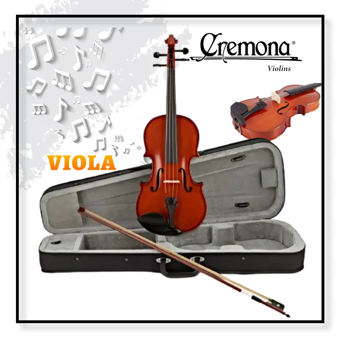 Cremona 16" Acoustic Viola Case Bow Rosin - image 1