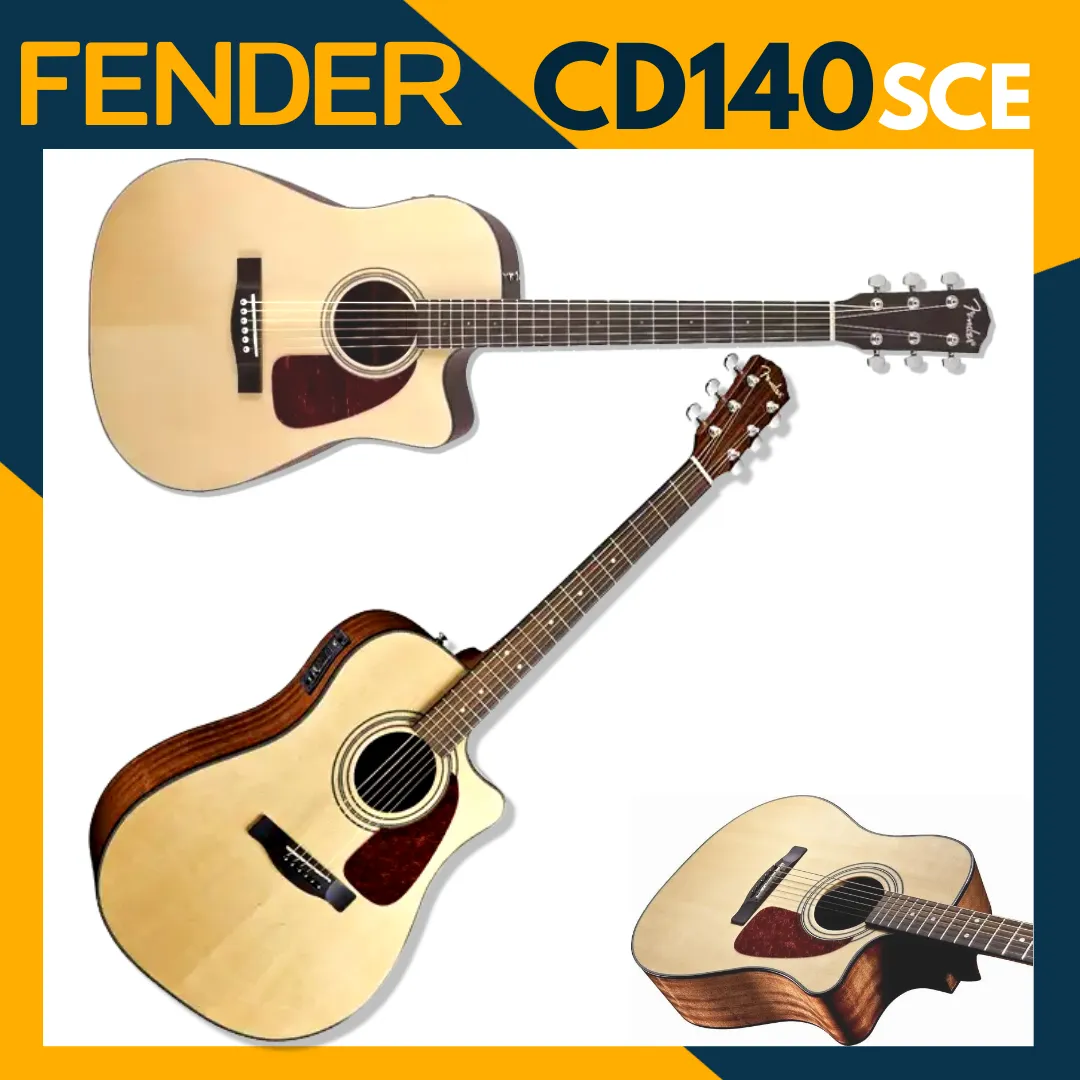 Fender CD-140SCE Spruce Solid Top Rosewood Cutaway - image 2