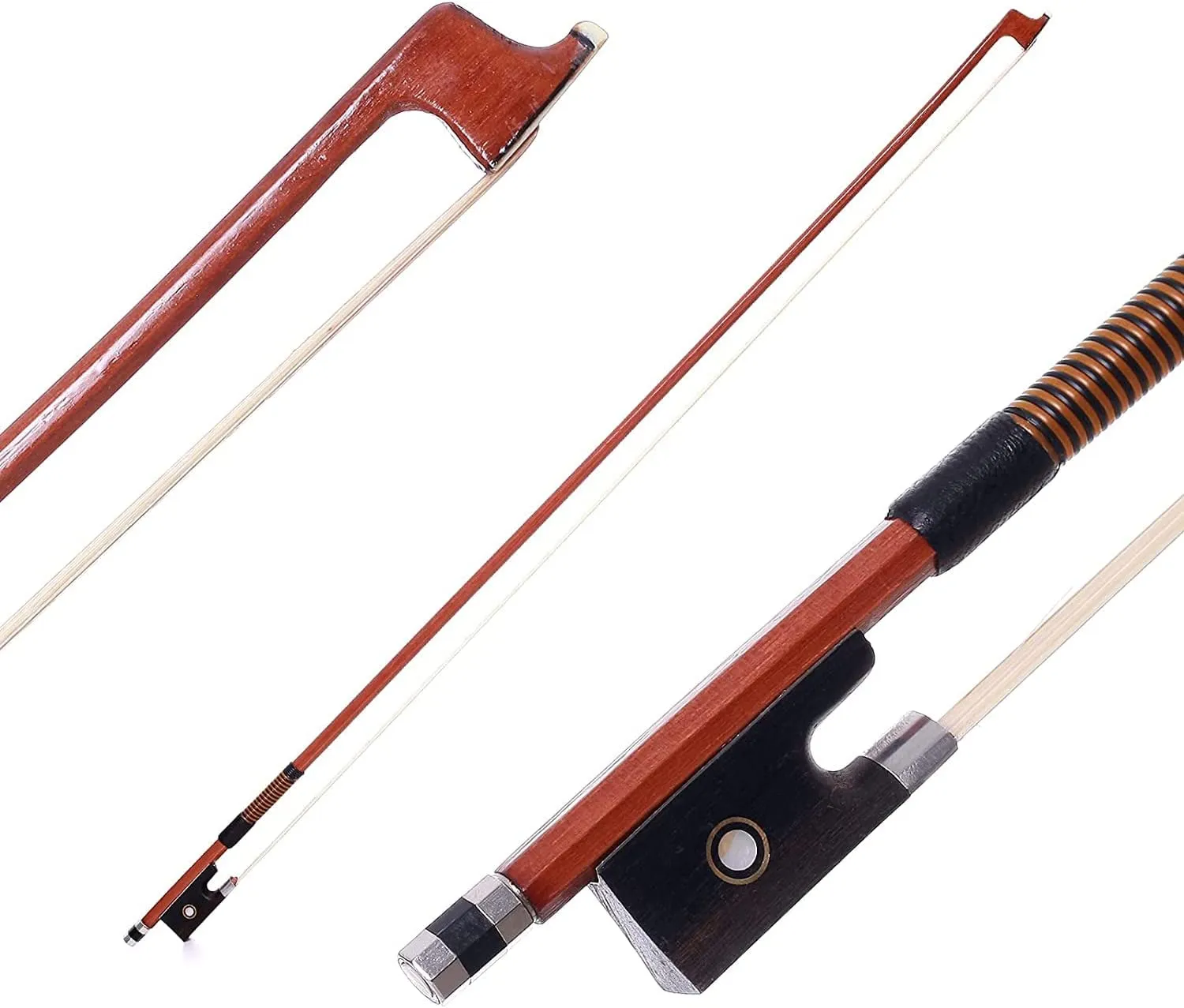 AMZZ 4/4 Violin Bow Brazilwood Octagonal Stick Ebony Frog - image 4