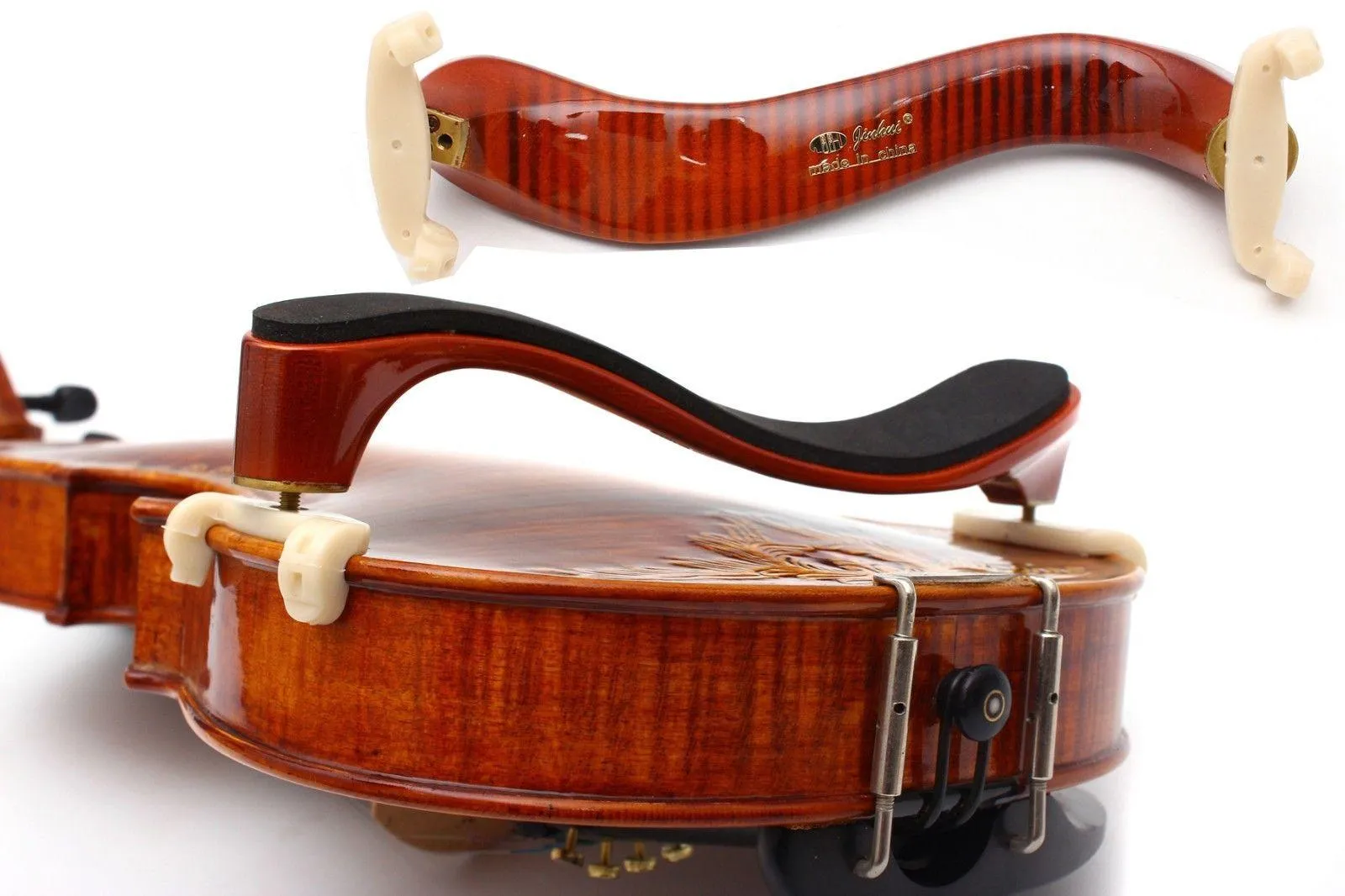 Neutral Mach One Violin Shoulder Rest 4/4 3/4 Flame Maple - image 7