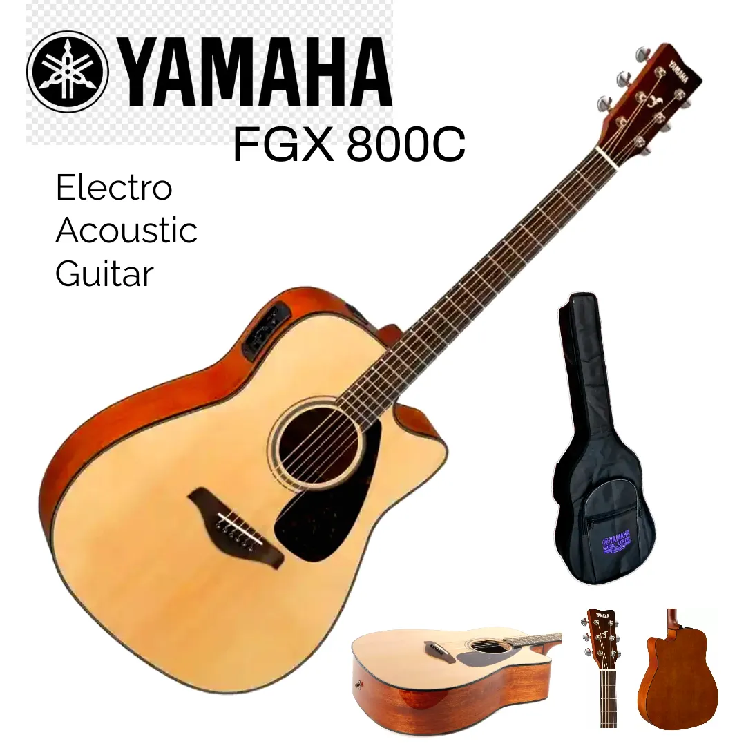 Yamaha FGX800C Solid Top Cutaway Acoustic-Electric Guitar