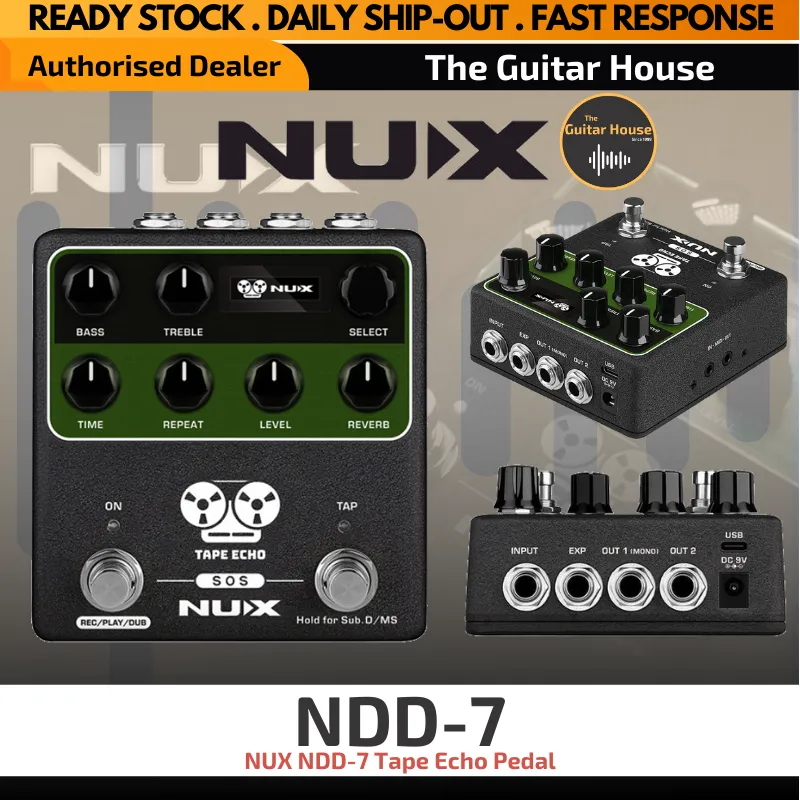 NUX NDD-7 Tape Echo Delay Guitar Pedal