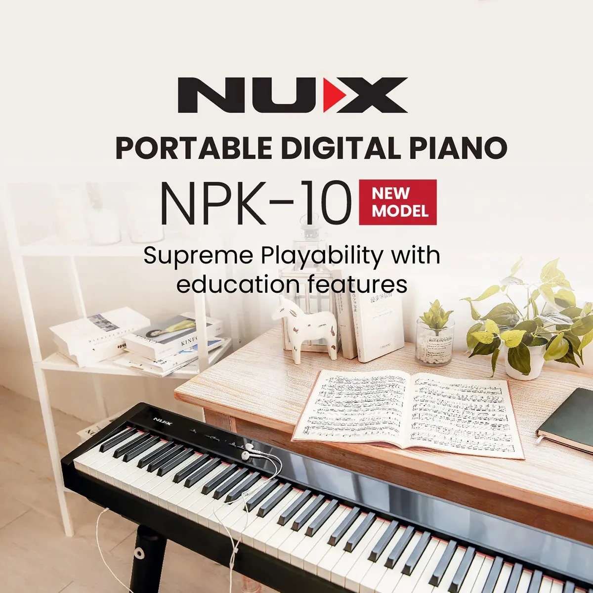 NuX NPK-10 88-Key Scaled Hammer-Action Portable Digital Piano