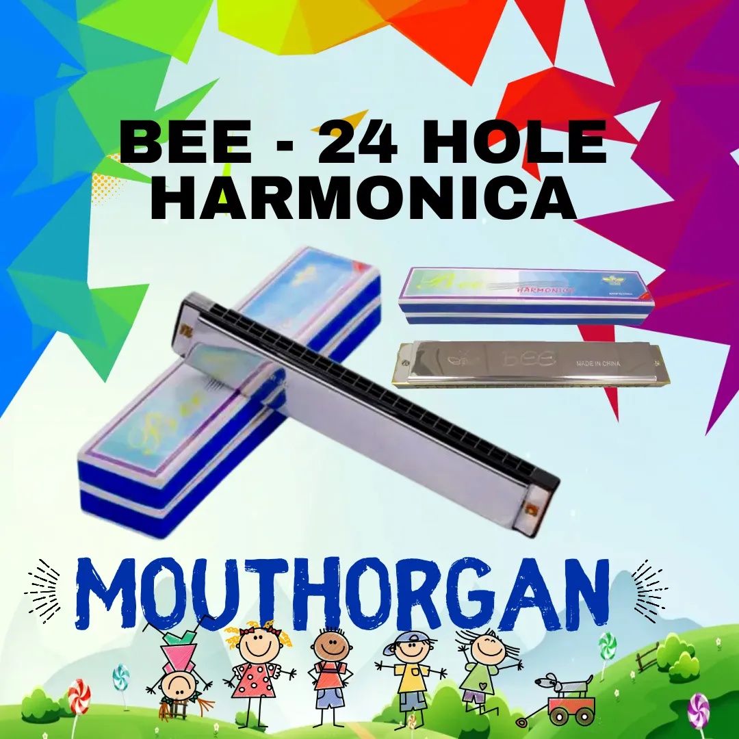 BEE Harmonica Mouth Organ 24 Holes with 48 Tones