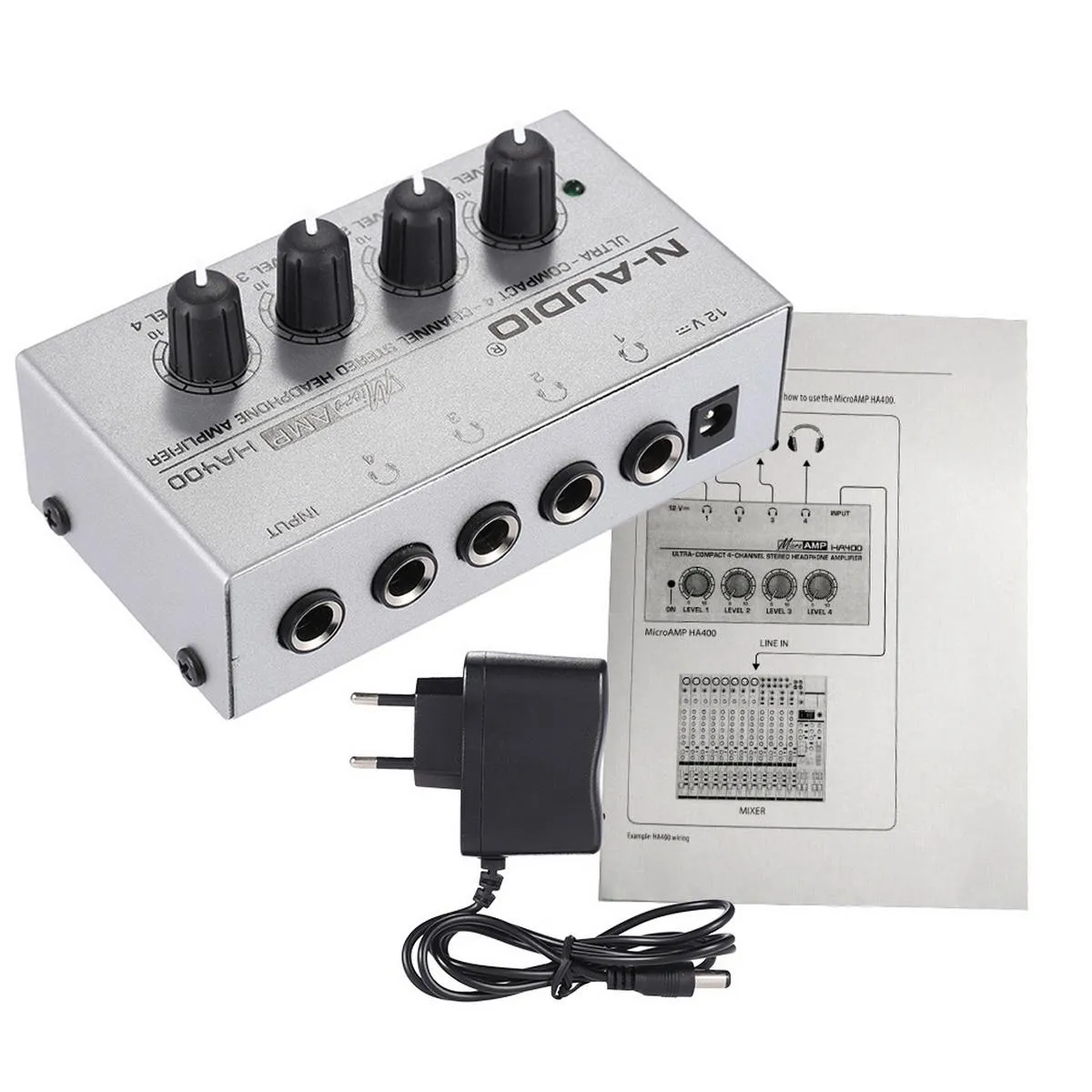 N Audio HA400 4 Channels Mini Audio Stereo Headphone Amplifier - image 2