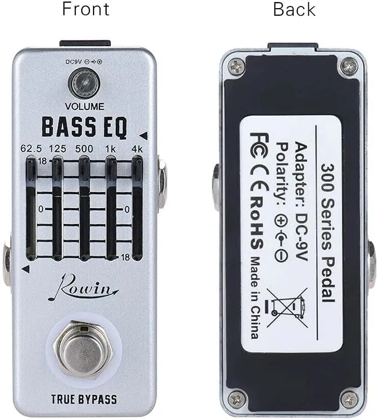 Rowin 5-Band Bass Guitar EQ Equalizer Pedal - image 4