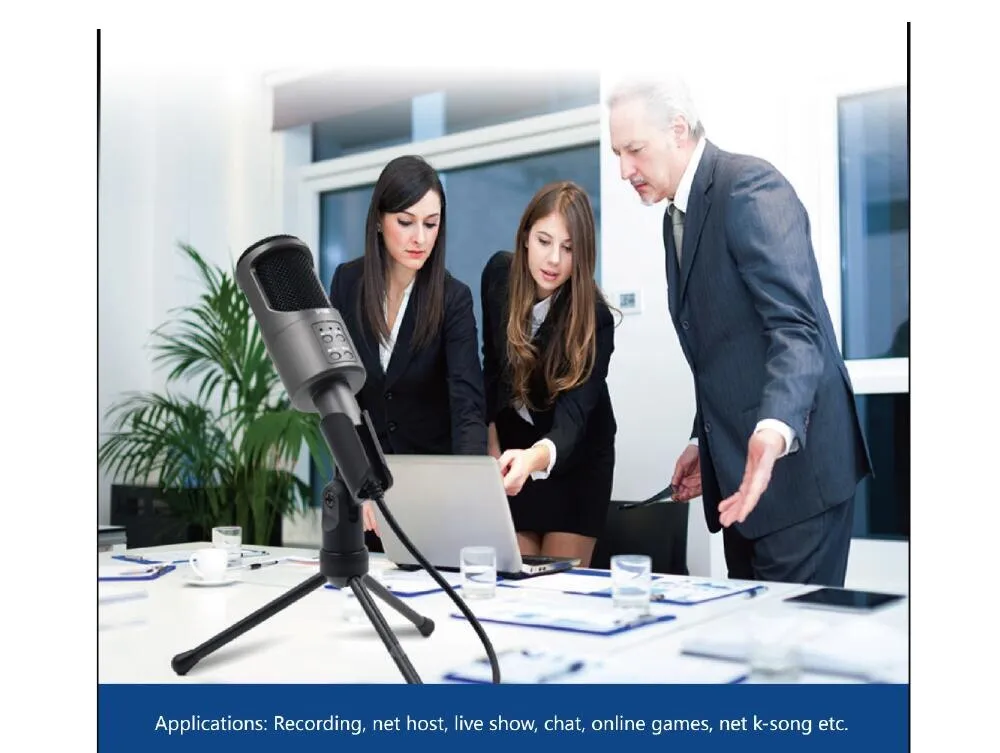XTUGA U-188 USB Condenser Microphone Built in Monitor - image 2