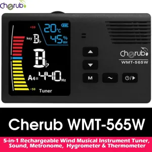 Cherub WMT-565W 5-in-1 Rechargeable Wind Instrument Tuner