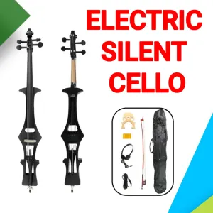Cremona Electric Silent Cello With Carry Bag, Headphone