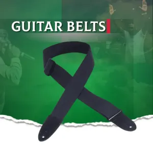 Generic Guitar Strap Belt Black for Acoustic & Electric