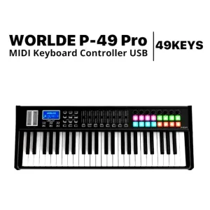 WORLDE Panda-49 Pro 49-Key USB MIDI Keyboard Controller