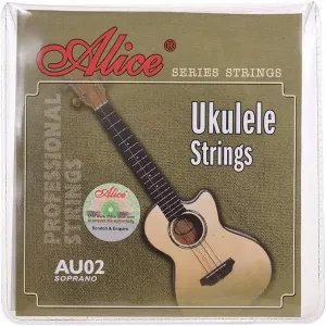 Alice AU02 Soprano Ukulele Strings Set Black Nylon