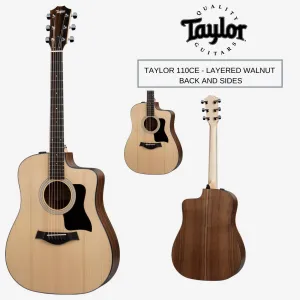 Taylor 110CE Layered Walnut Dreadnought Cutaway Guitar
