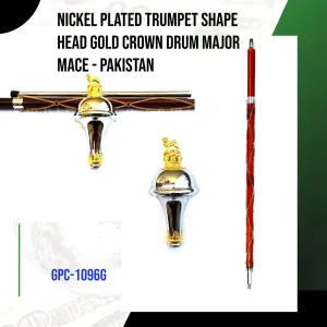 Generic GPC-1096G Trumpet Head Gold Crown Mace