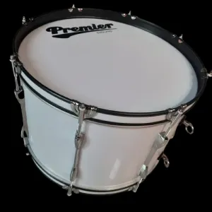 Premier 20x12 Marching Bass Drum White