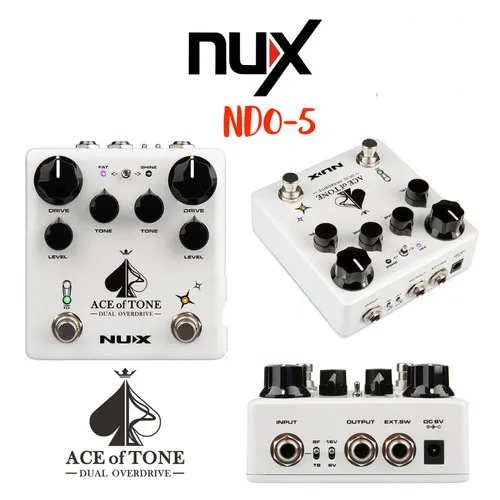 NUX NDO-5 Ace Of Tone Dual Overdrive Guitar Effects Pedal - image 2