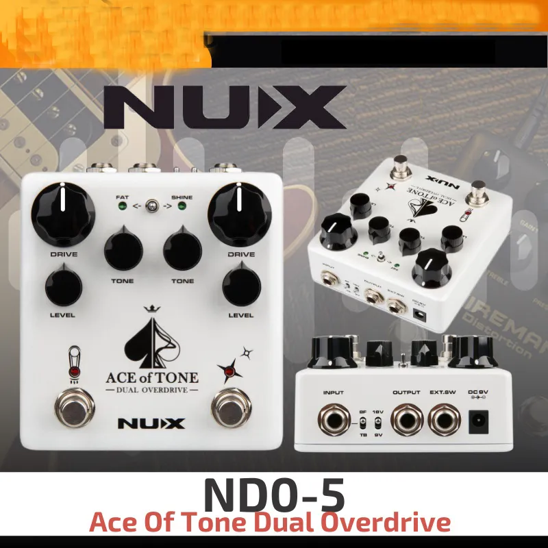 NUX NDO-5 Ace Of Tone Dual Overdrive Guitar Effects Pedal - image 3