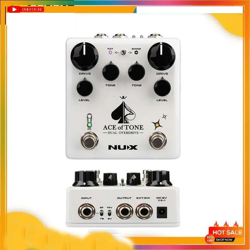 NUX NDO-5 Ace Of Tone Dual Overdrive Guitar Effects Pedal - image 4