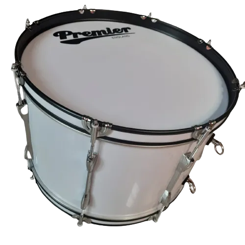 Premier 20x12 Marching Bass Drum White