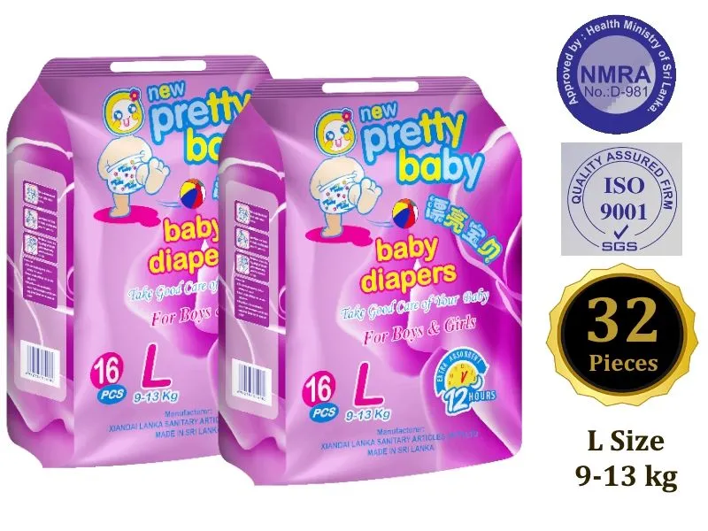 Pretty Baby Economy Diapers Large 8-14kg