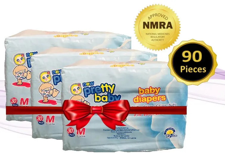 Pretty Baby Diapers Medium 5-12kg 90 P