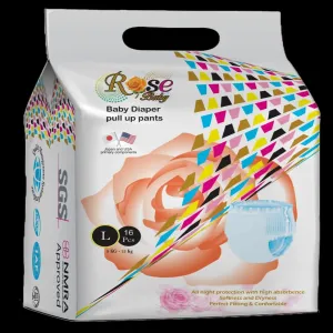 Rose baby Diaper Pants Economy L Size (8-14kg)