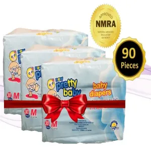Pretty Baby Diapers Medium 5-12kg 90 P