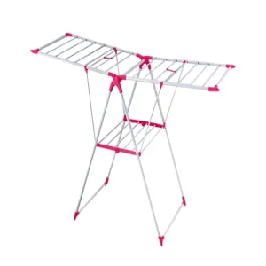 Generic Foldable Cloth Dryer Stand Lightweight Pink