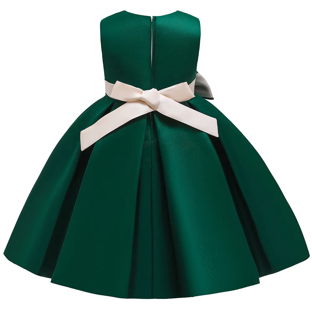 Green Party Casual Frock Dress For Girls 1-6 Years - image 2