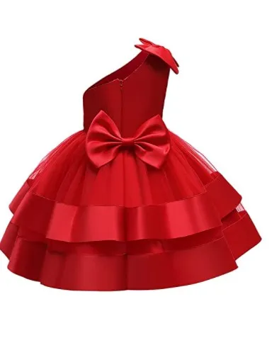 Generic Party Casual Frock Dress Red for Girls 1-6 Years - image 2