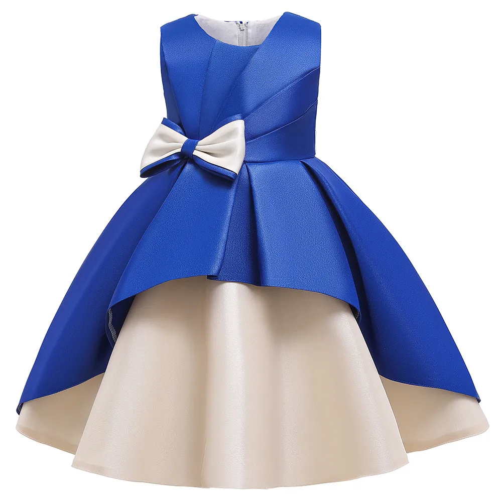 Generic Party Casual Frock Dress Blue for Girls 1-6 Years - image 1