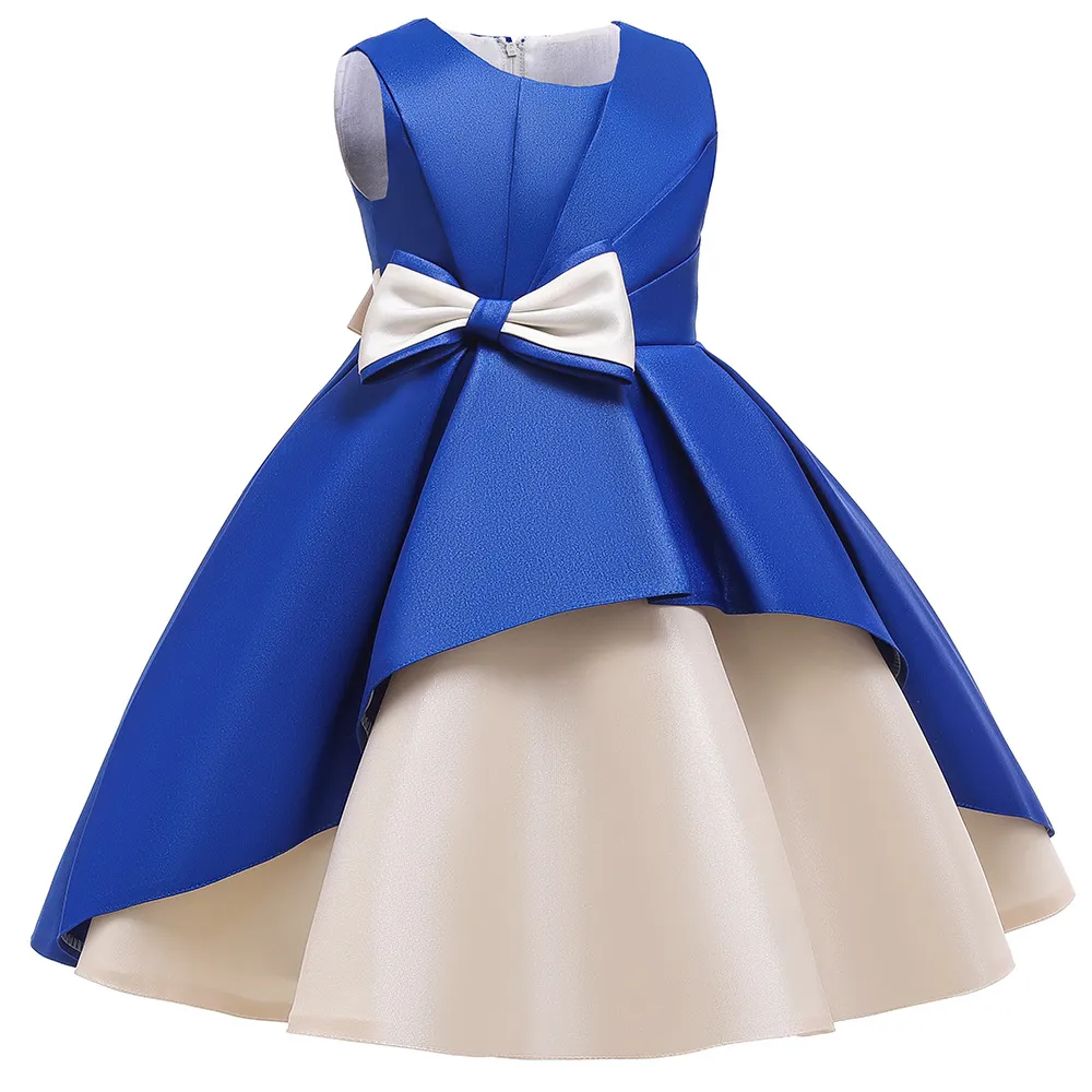 Generic Party Casual Frock Dress Blue for Girls 1-6 Years - image 2