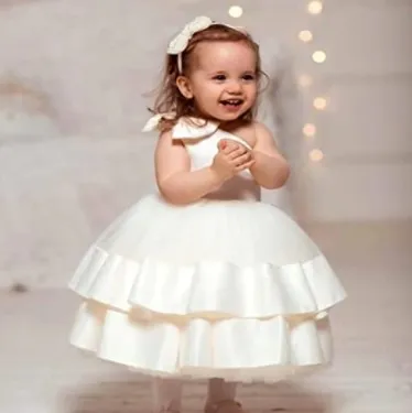 White Party Casual Frock Dress for Girls 1-6Y - image 3