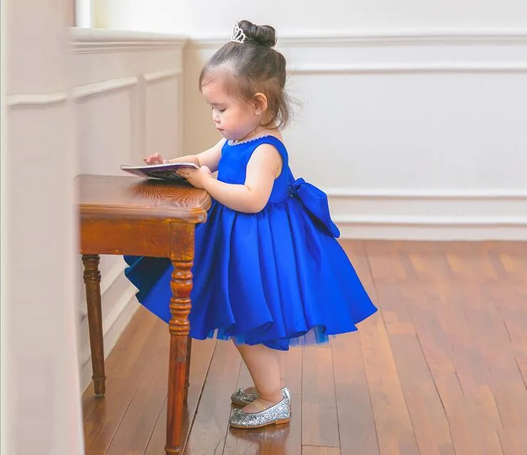 Generic Party Casual Frock Dress Blue 8Y - image 3
