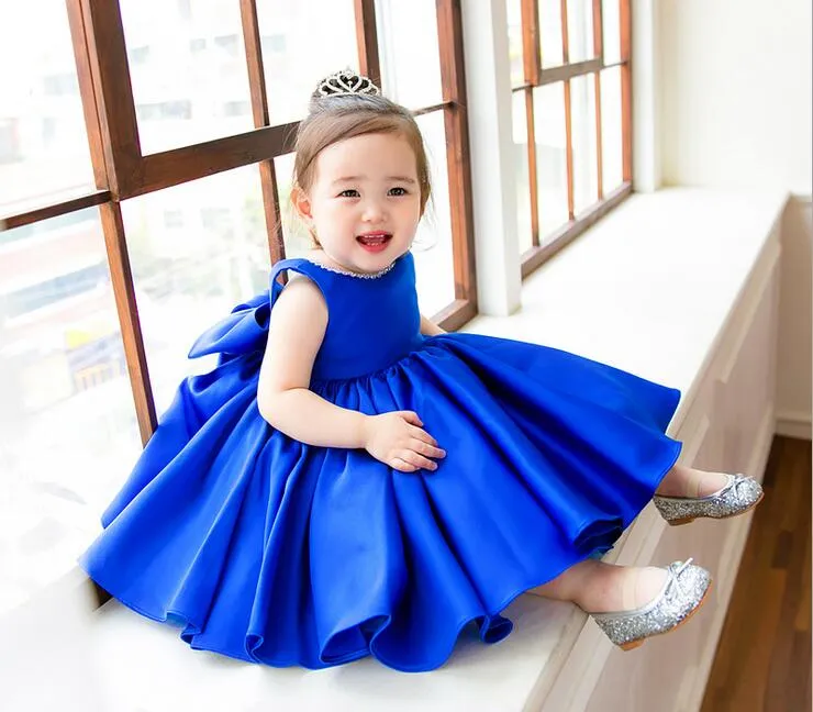Generic Party Casual Frock Dress Blue 8Y - image 4