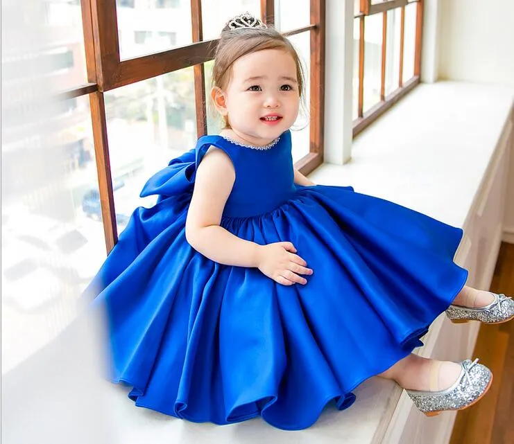 Generic Party Casual Frock Dress Blue 8Y - image 5