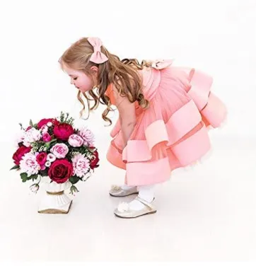 Generic Pink 2Y Party Casual Frock Dress For Girls - image 3