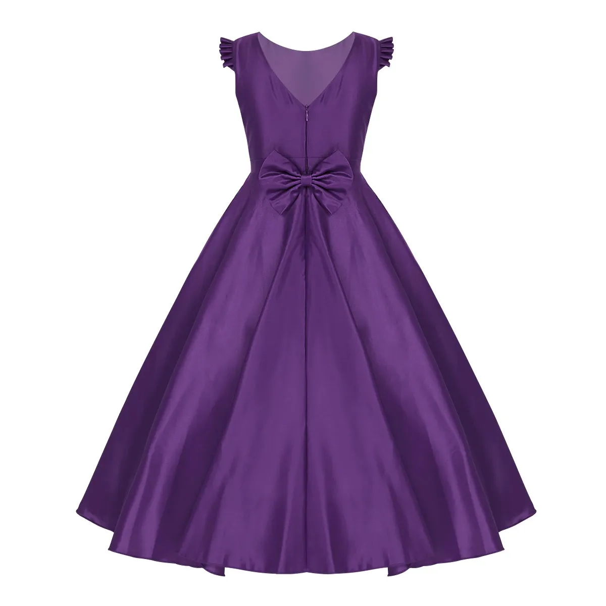 Buy Generic Kids Elegant Princess Dress Fly Sleeve Purple 10Y