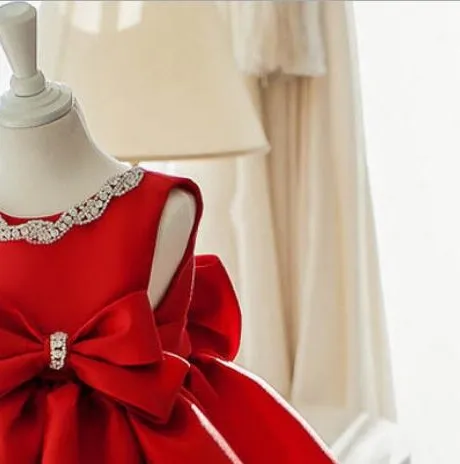 Monline Store Frock Dress Red 10Y Party Wedding Casual - image 6
