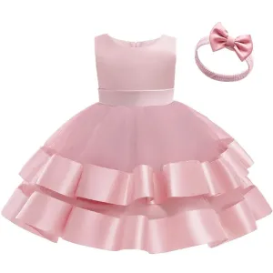 SHEENS Baby Girl 1st Birthday Princess Dress Pink