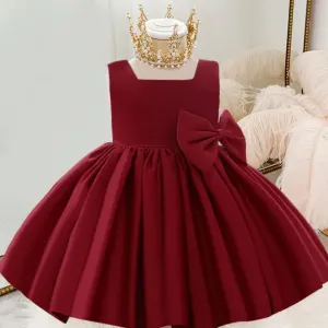Generic Party Casual Frock Dress Red 1-6 Years New Fashion