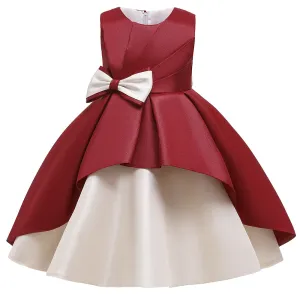 Generic Burgundy Party Frock Dress For Girls 1-6 Years