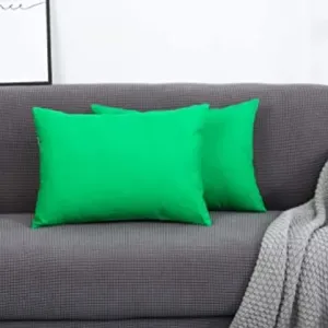 Generic Cushion Cover Pillow Case 18"x 27" Green Pair