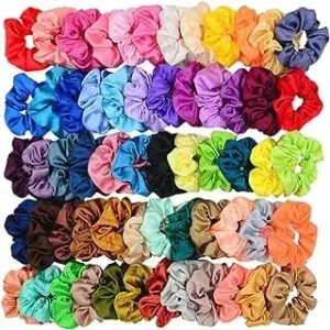 Generic Multicolor Satin Scrunchies 10 Pack