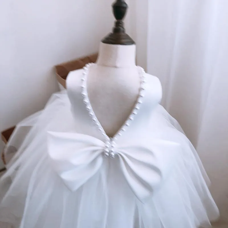 Monline Store Frock Dress White Party Wedding Casual for Girls - image 3