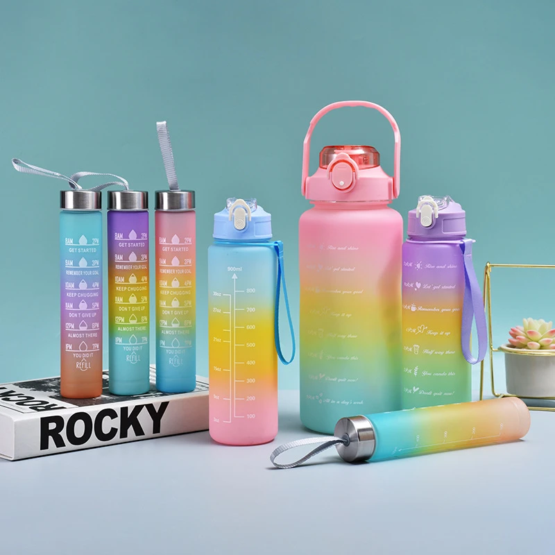 Generic 3-in-1 Water Bottle Set with Motivational Features - image 4