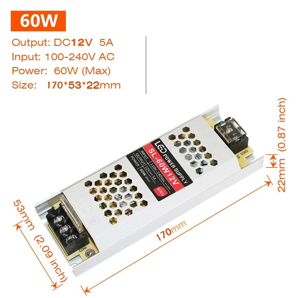 Generic Thin LED Power Adapter 60W 5A - image 7