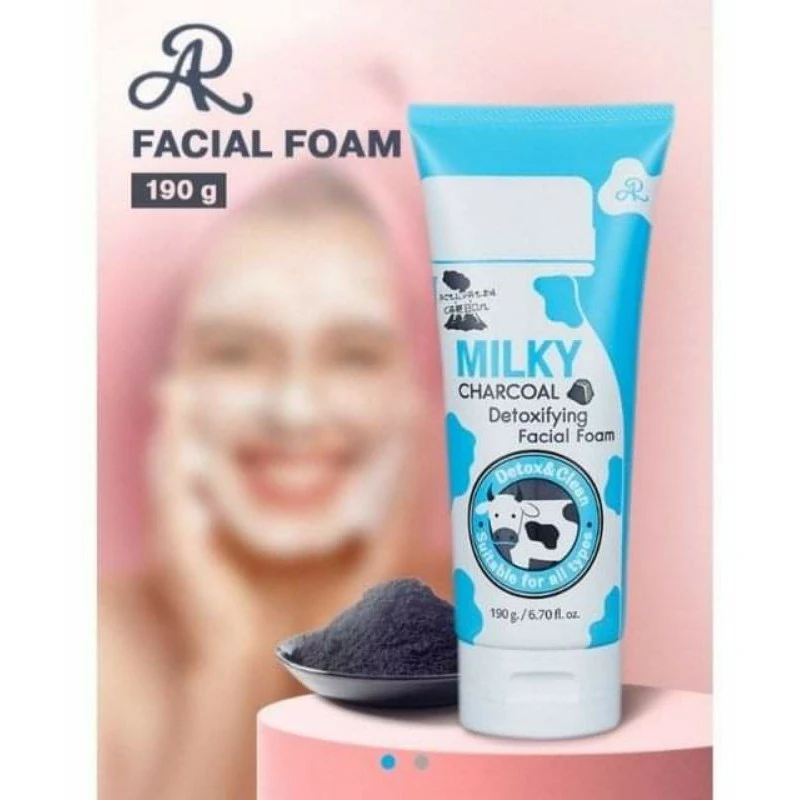 AR Milky Charcoal Detoxifying Facial Foam - image 2