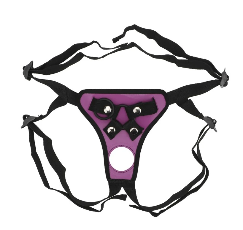 Generic Dildo Pants Double Dildo Harness Belt with Rings - image 3